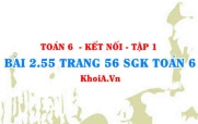 Bài 2.55 trang 56 SGK Toán 6 tập 1 Kết nối tri thức